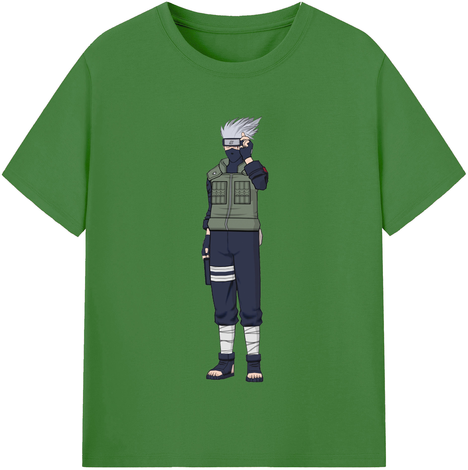 （画像用） NARUTO -ナルト- はたけ カカシ Hatake Kakashi レディースカジュアルプリントTシャツ（綿100％）